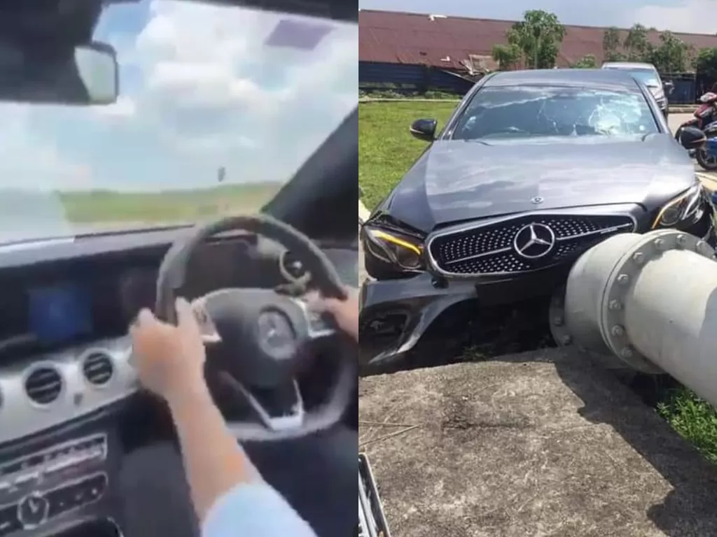 Mobil baru keluar dealer rusak saat lakukan terst drive (Instagram/saiful_ulum99)