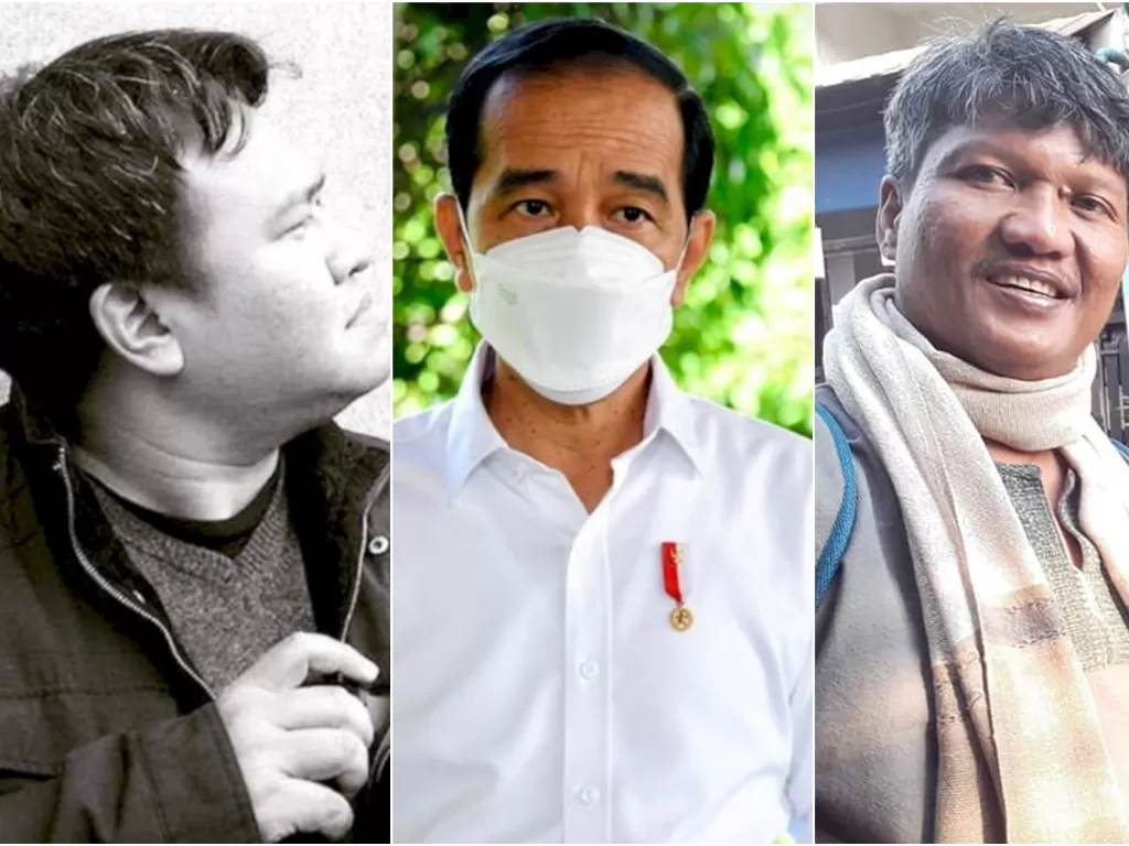 Presiden Jokowi (Instagram/jokowi), Dandhy Dwi Laksono (Twitter), dan Sebastian Hutabarat (Facebook)