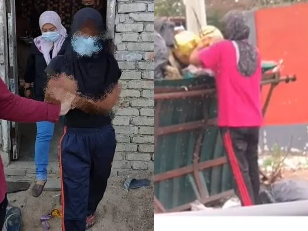 Seorang wanita yang sempat viral karena mengutip makanan dari sampah kini ditangkap usai positif narkoba. (Photo/Facebook/Info Roadblock JPJ/POLIS)