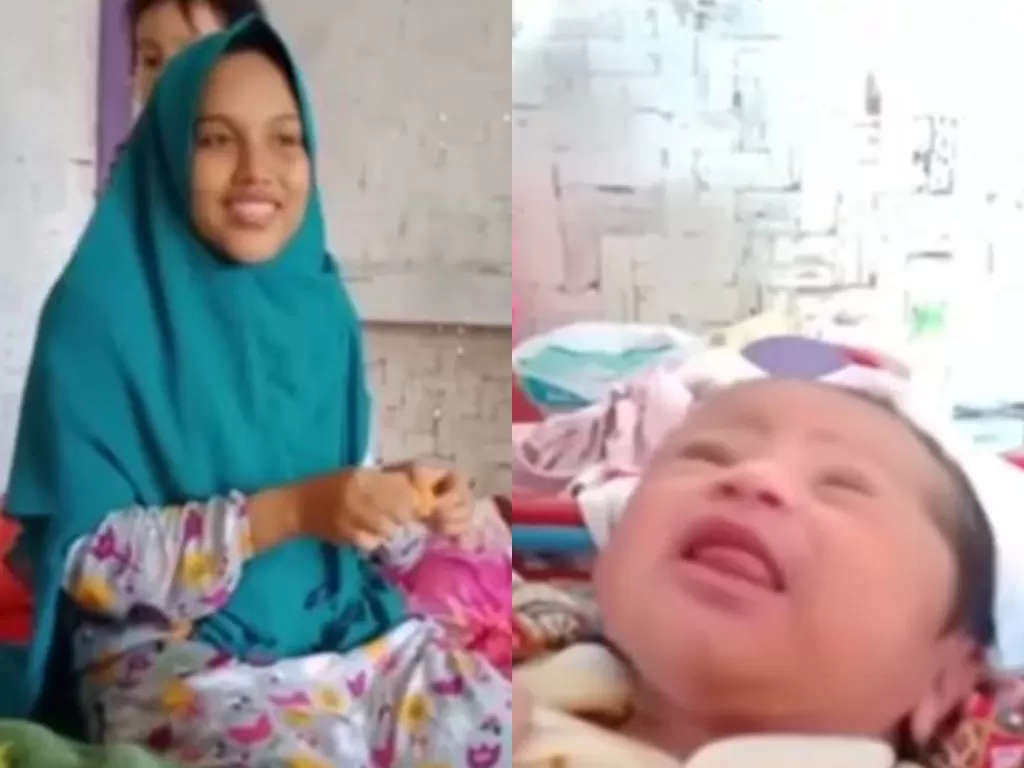 Janda Cianjur yang mengaku melahirkan tanpa merasa hamil (Instagram/manaberita)