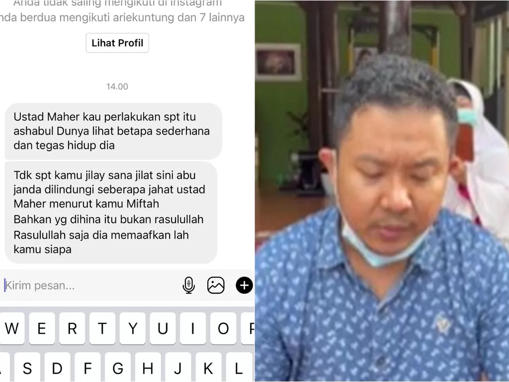 Netizen yang sebut Gus Miftah penjilat. (Instagram/@gusmiftah)