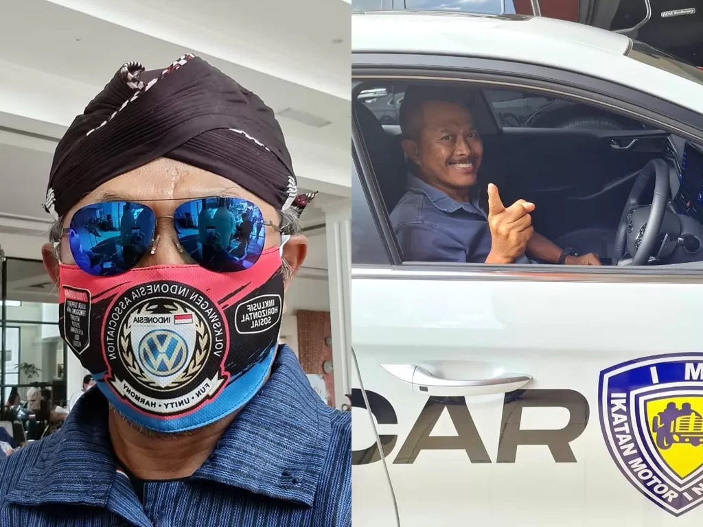 Komjen (Pur) Nanan Soekarna kendarai mobil listrik Hyundai Ionic (Instagram/bambang.soesatyo)