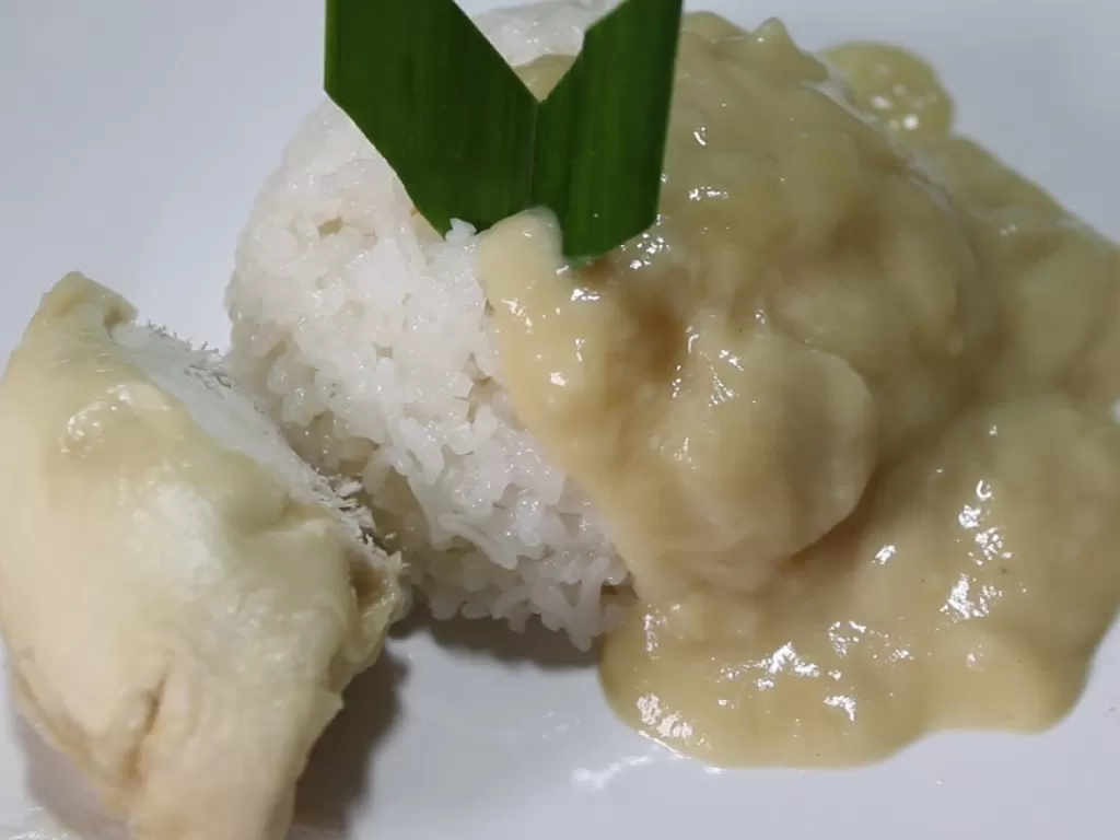 Ketan saus durian. (photo/Ilustrasi/YouTube/Resep Masakan Enak)