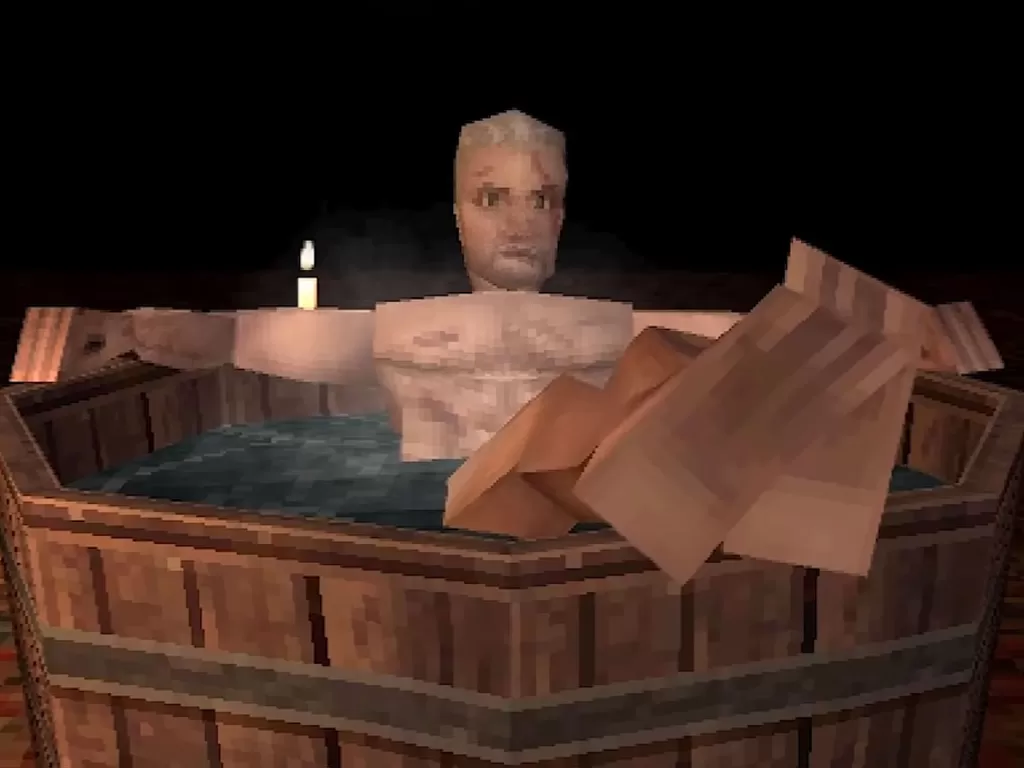Karakter Geralt dari The Witcher 3 dengan grafis ala-ala PS1 (photo/YouTube/Anders Lundbjörk)