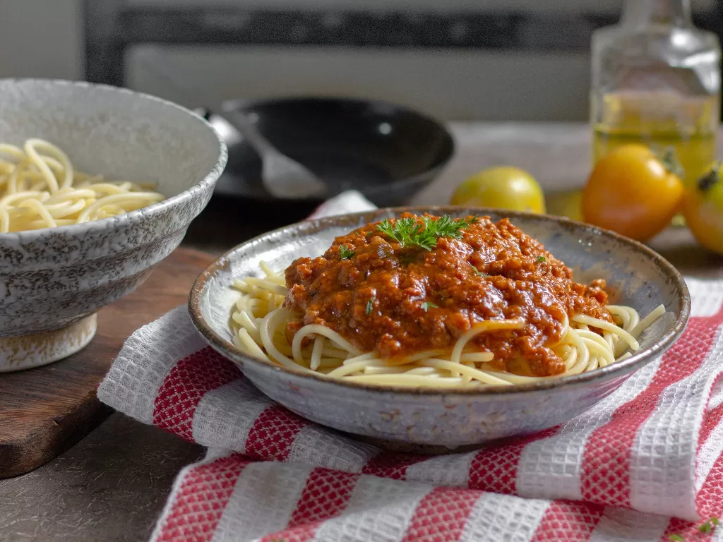 Spaghetti Bolognase. (Unsplash/@nerfee)