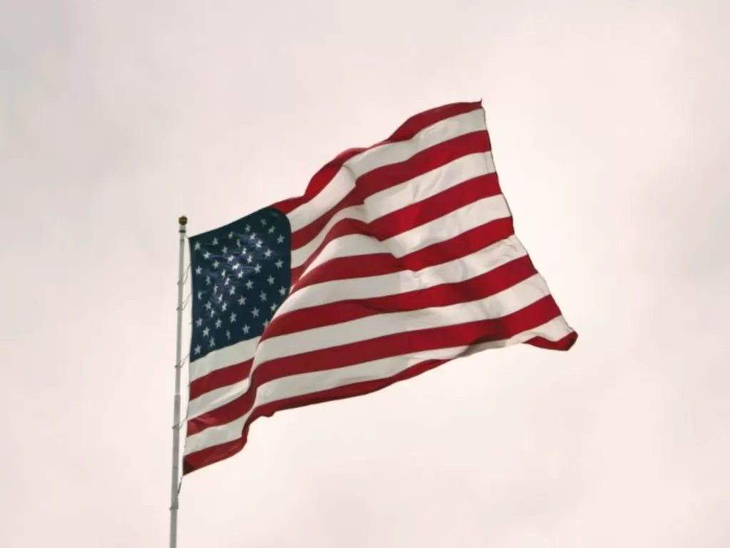 Bendera Amerika Serikat. (Unsplash/@mrthetrain)