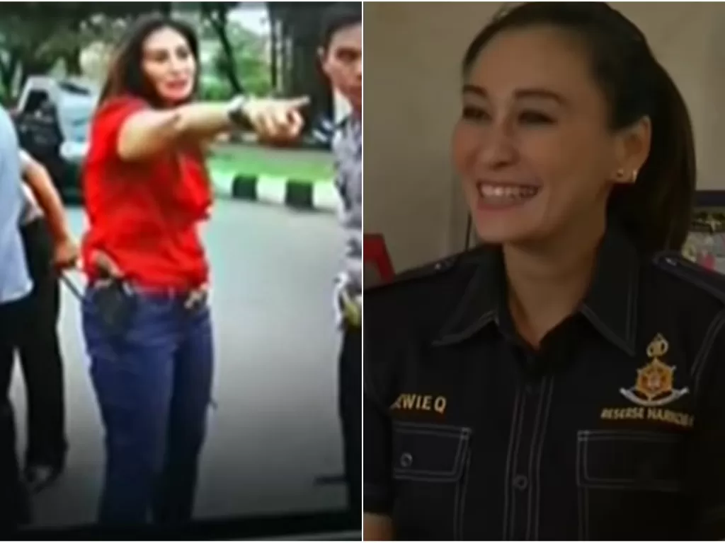 Kompol Yuni saat terlibat tabrakan tahun 2016 lalu di Bogor. (YouTube)