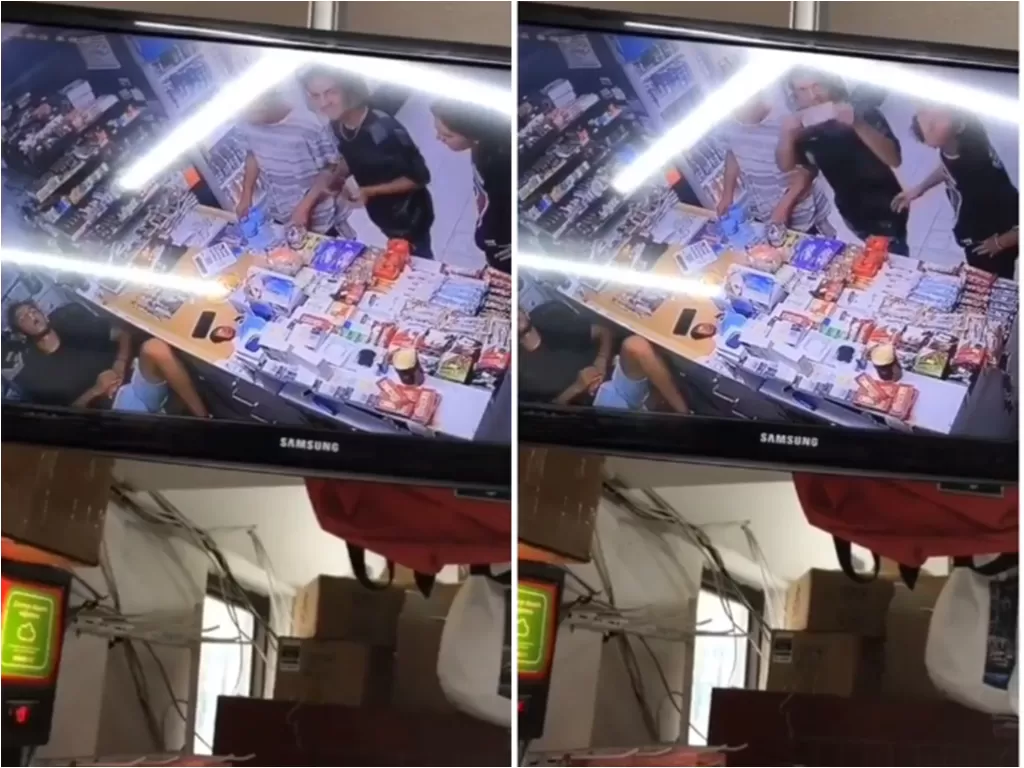 Cuplikan video pembeli bayar ke CCTV. (photo/Instagram/istimewa)