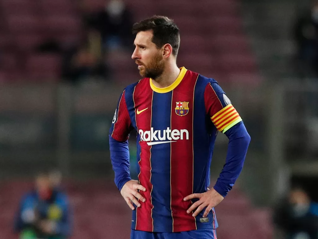 Mega bintang Barcelona, Lionel Messi. (photo/REUTERS/Albert Gea)