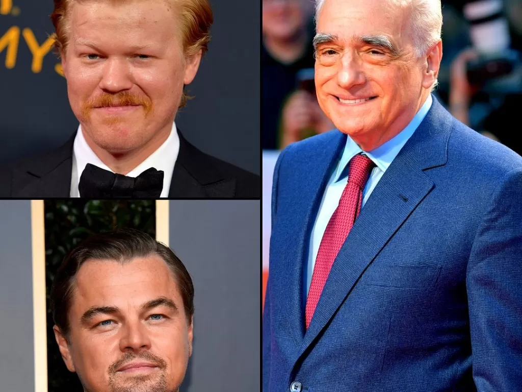Jesse Plemons, Leonardo DiCaprio dan Martin Scorsese. (Instagram/minnowofficial)