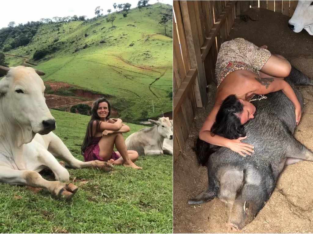 Wanita rawat hewan-hewan terbuang (Instagram/ahimsa.santuariovaledarainha)