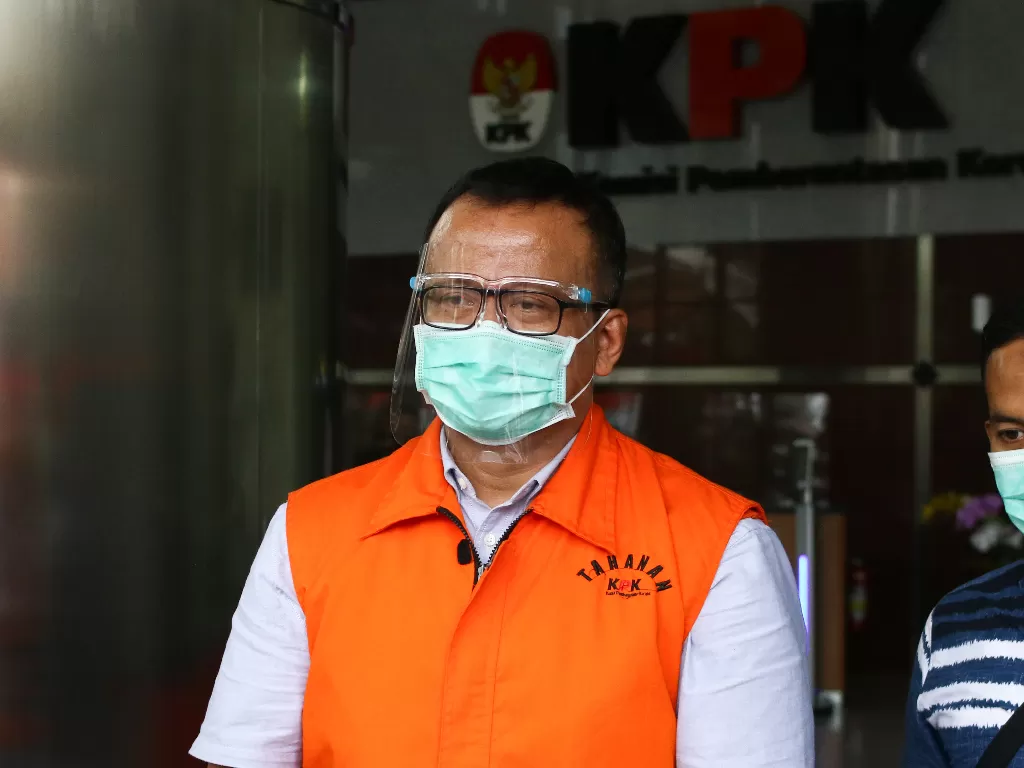 Mantan Menteri KKP, Edhy Prabowo. (photo/ANTARA FOTO/Rivan Awal Lingga)