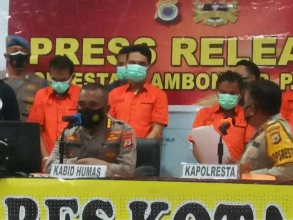 Para tersangka kasus penjualan senjata ke Papua (ANTARANEWS)