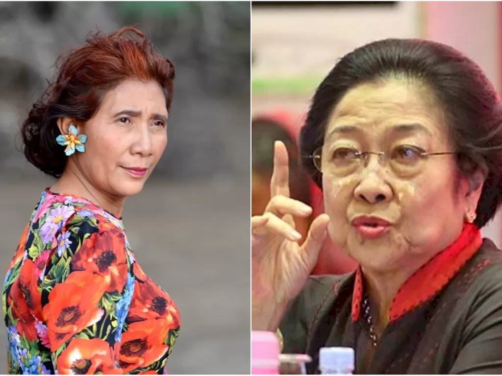 Susi Pudjiastuti dan Megawati Soekarno Putri. (Instagram)