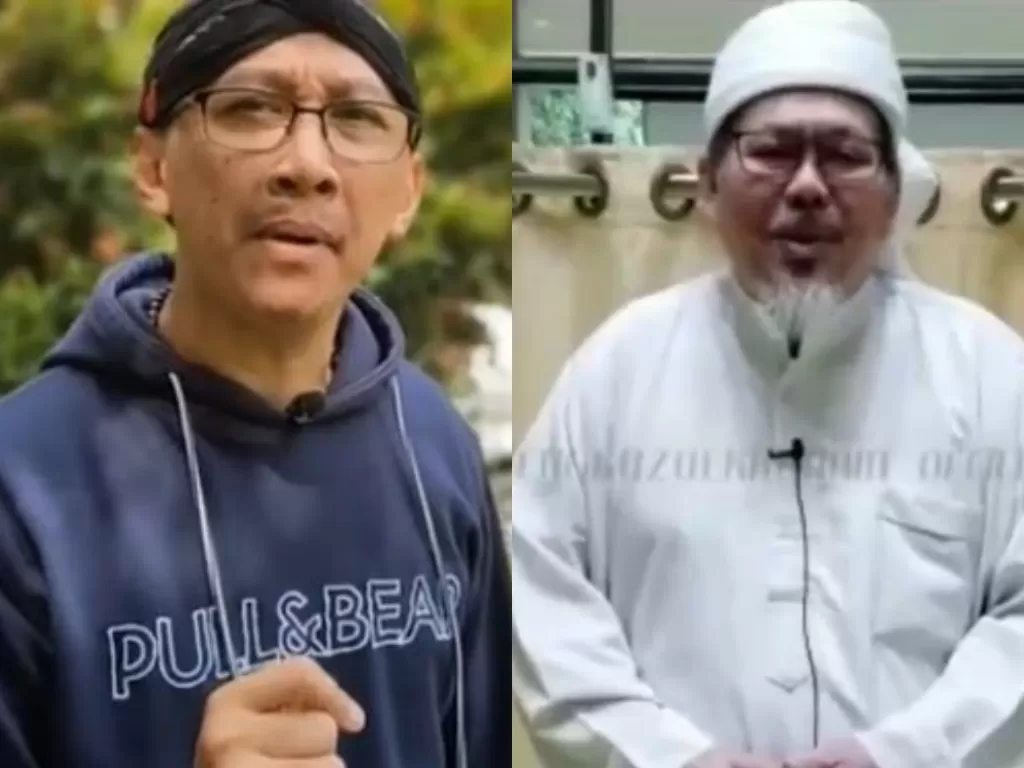 Kolase foto Abu Janda dan Tengku Zulkarnain (Instagram)
