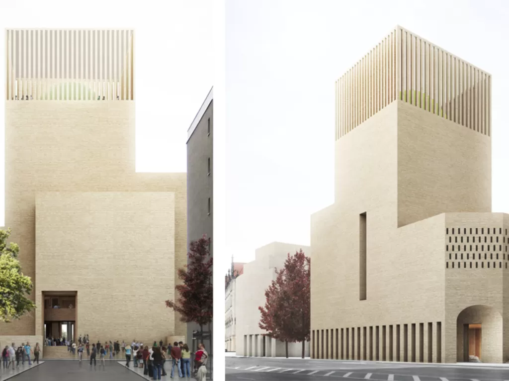 Proses pembangunan gereja, masjid, dan sinagoga dalam satu atap di Jerman. (buildingdesignand construction.com)