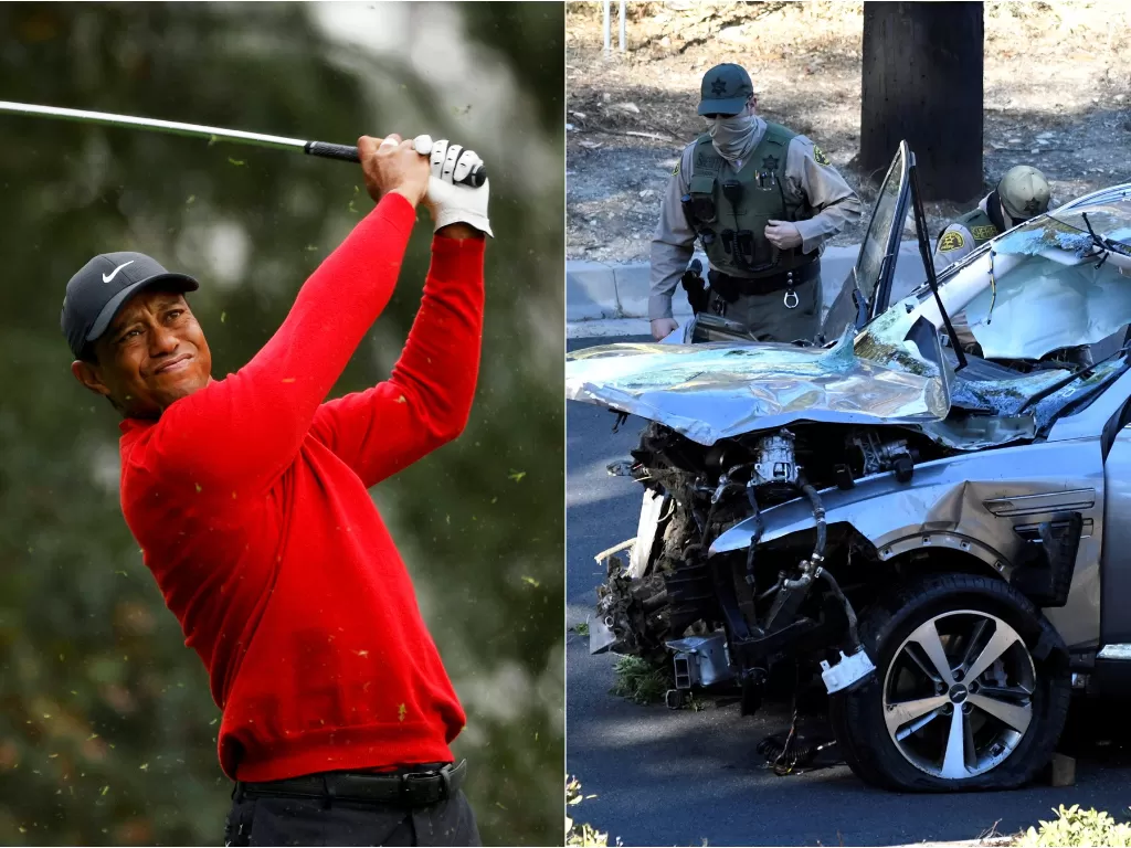 Tiger Woods alami kecelakaan mobil (REUTERS)