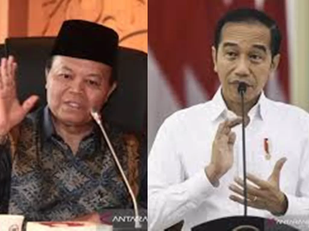 Kolase foto Wakil Ketua MPR Hidayat Nur Wahid dan Presiden Joko Widodo (ANTARANEWS)