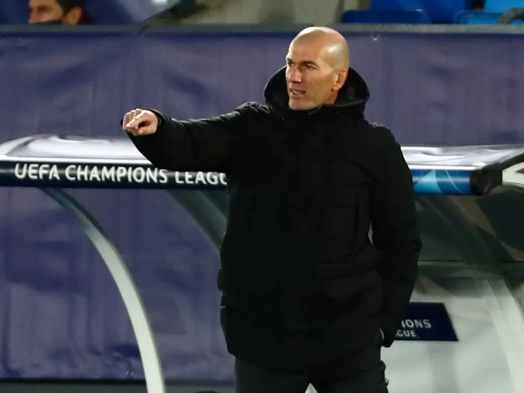 Zinedine Zidane, pelatih Real Madrid. (REUTERS/SERGIO PEREZ)