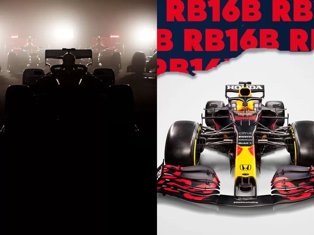Tampilan mobil balap RB16B terbaru milik Red Bull Racing. (photo/Instagram/@redbullracing)