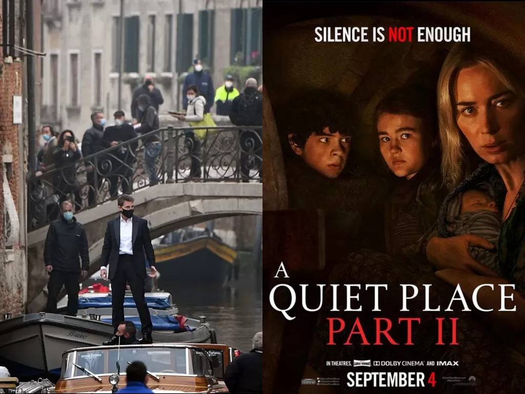 Mission Impossible 7 (kiri) dan poster A Quiet Place Part II (kanan). (photo/Dok. IMDB)