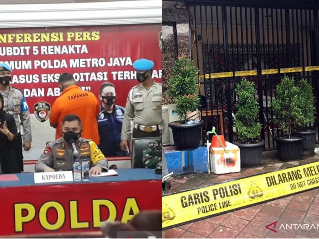 Kiri: Pelaku penembakan warga sipil dan TNI AD (Dok. Polda Metro Jaya) / Kanan: Kafe RM lokasi penembakan (ANTARA/Devi Nindy)
