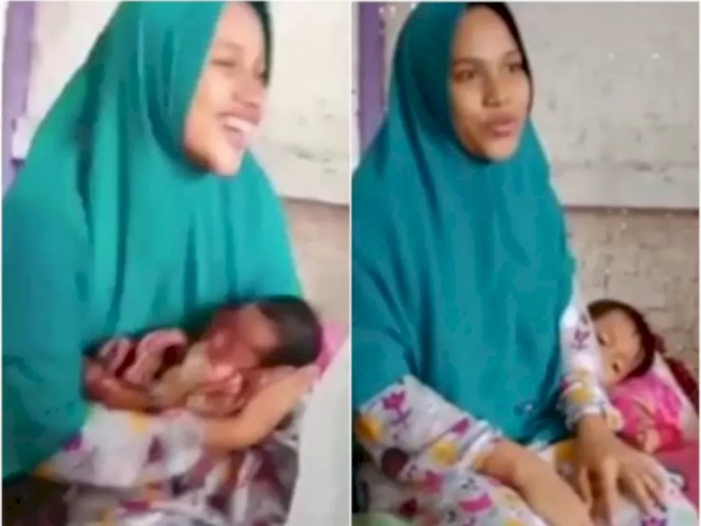 Siti Zainah dan bayinya (Istimewa)