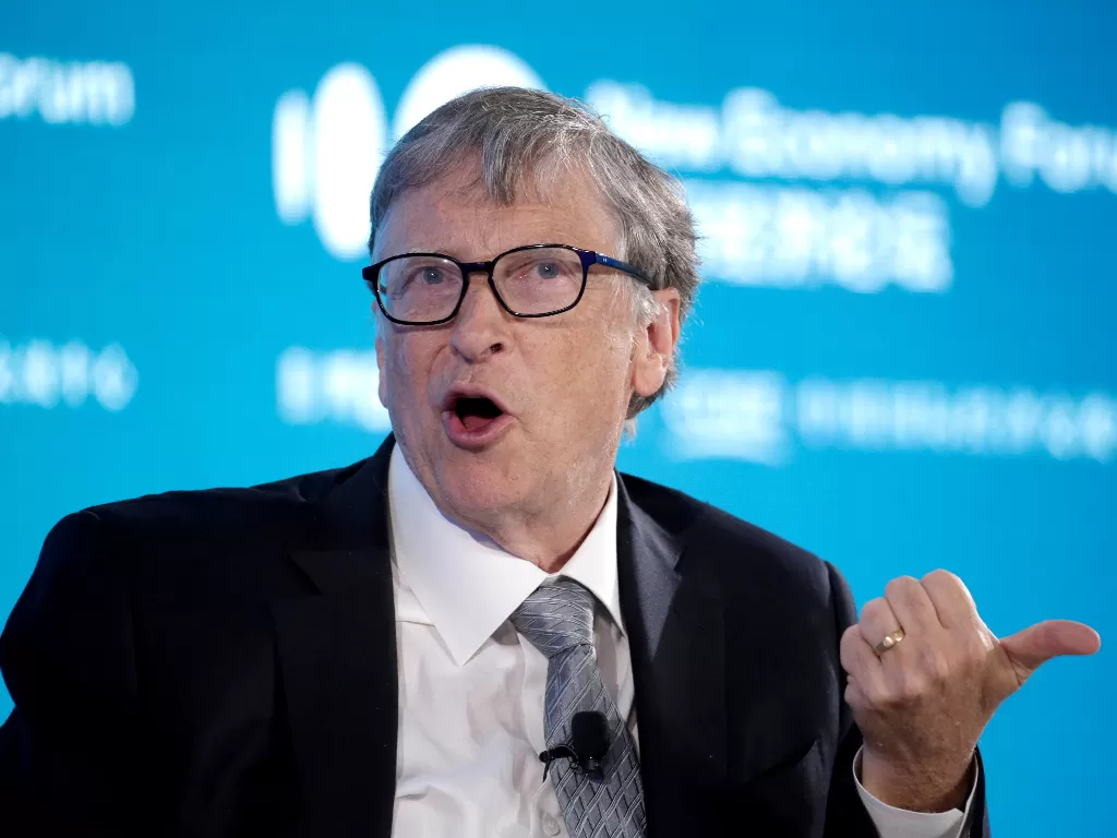 File Photo: Bill Gates saat menghadiri percakapan di Forum Ekonomi Baru 2019 di Beijing, China 21 November 2019. (photo/REUTERS Jason Le)