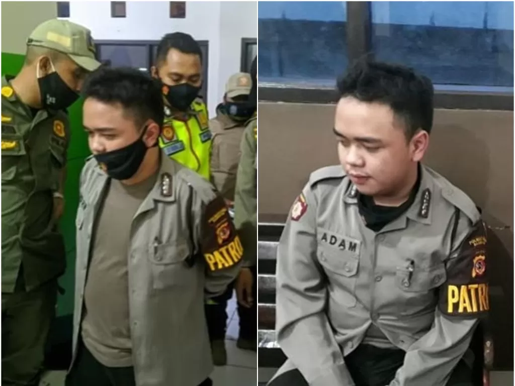Polisi gadungan diamankan setelah mencoba menilang anggota TNI (Istimewa)