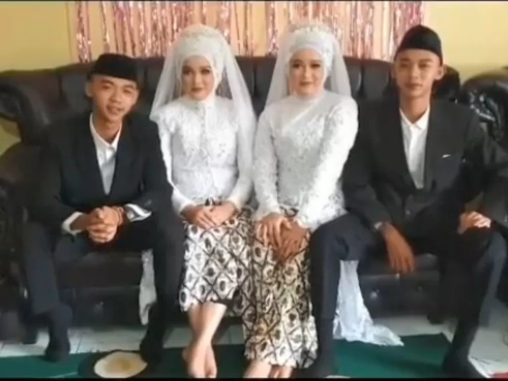 Pernikahan dua saudara kembar di Sumedang (Instagram/undercover.id)