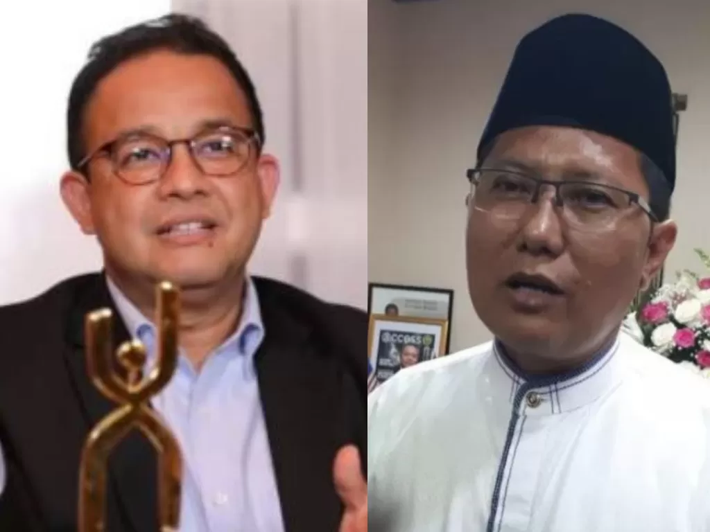 Kolase foto Gubernur DKI Jakarta Anies Baswedan dan Ketua MUI Cholil Nafis (Instagram @aniesbaswedan/ANTARANEWS)