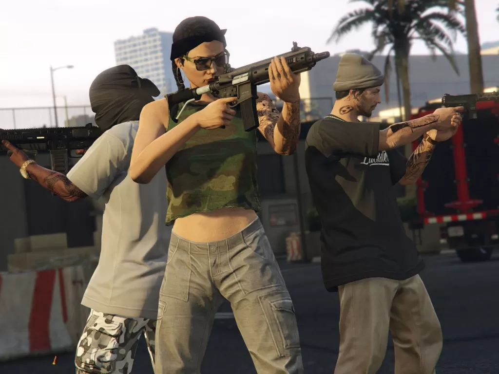 Ilustrasi gameplay dari GTA Online di Grand Theft Auto V (photo/Rockstar Games)