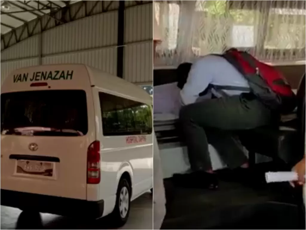 Siswa dijemput ambulans. (Facebook/Badariah Mohd Mohaidinh)