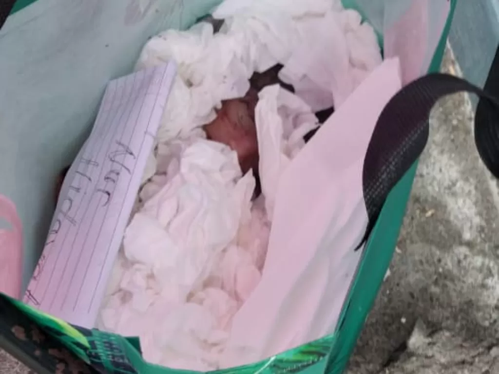 Jasad bayi perempuan ditemukan di sekitar Stan, Maguwoharjo (Twitter/@upil_jaran67)