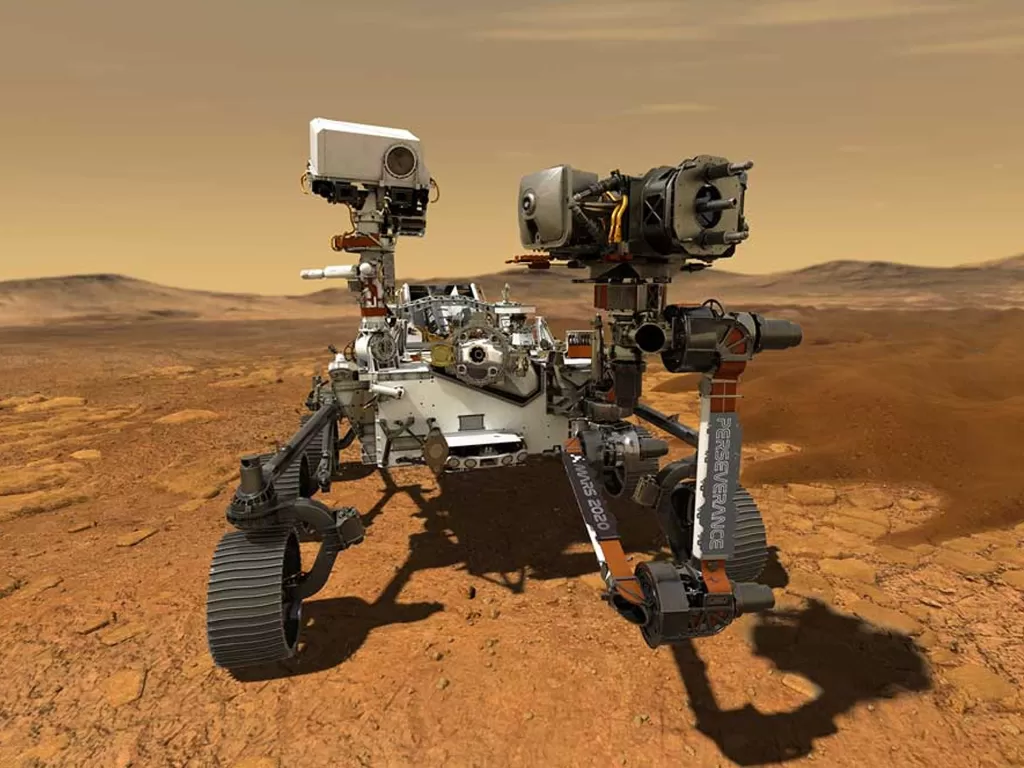 Ilustrasi tampilan rover Perseverance saat berada di planet Mars (photo/NASA)