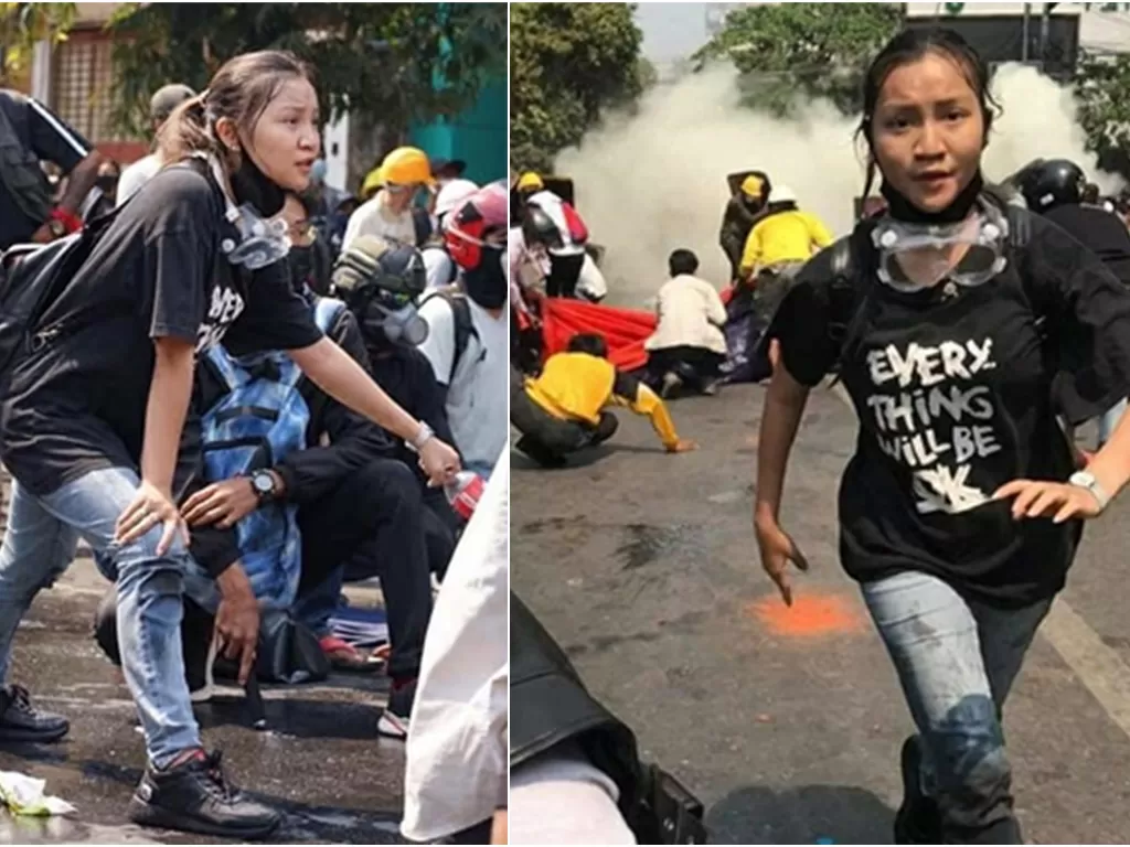 Kyal Sin, gadis cantik 19 tahun yang tewas ditembak saat demo di Myanmar. (Instagram)