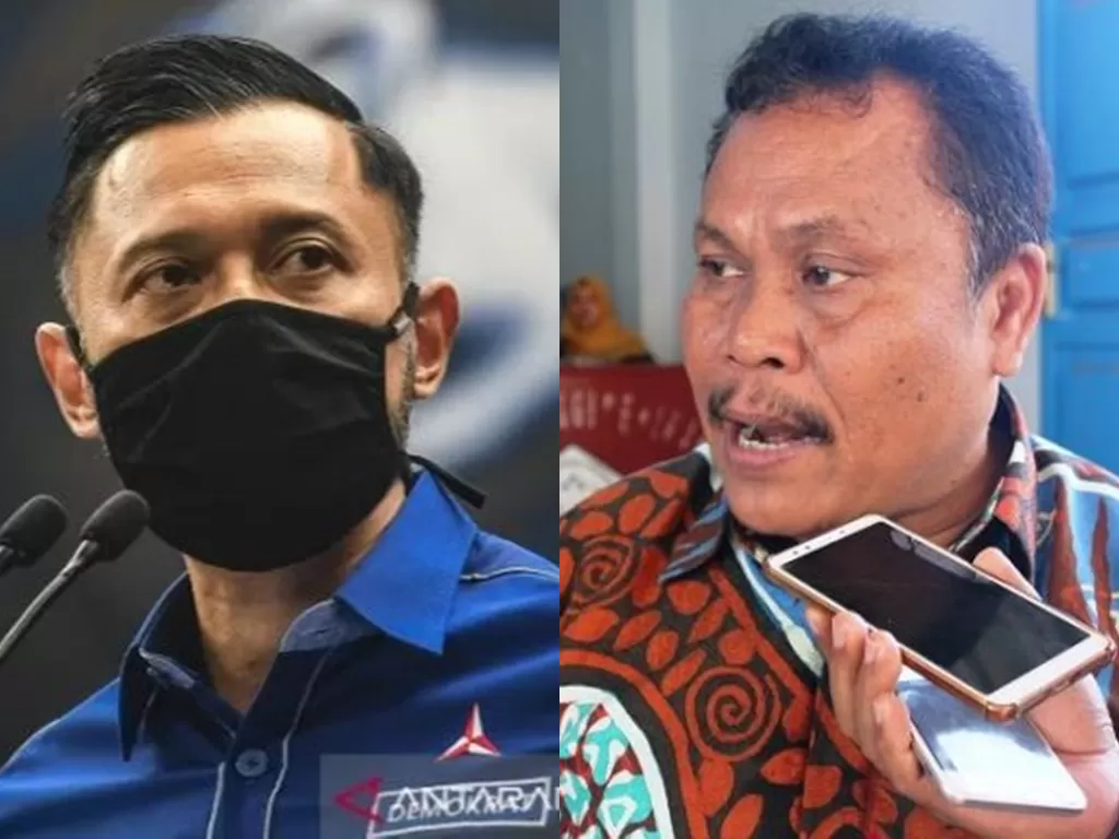 Kolase foto Agus Harimurti Yudhoyono dan Jhoni Allen Marbun (ANTARANEWS)