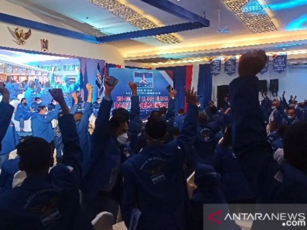 Suasana Kongres Luar Biasa (KLB) Partai Demokrat di Sibolangit, Deliserdang, Sumatera Utara. (ANTARANEWS)