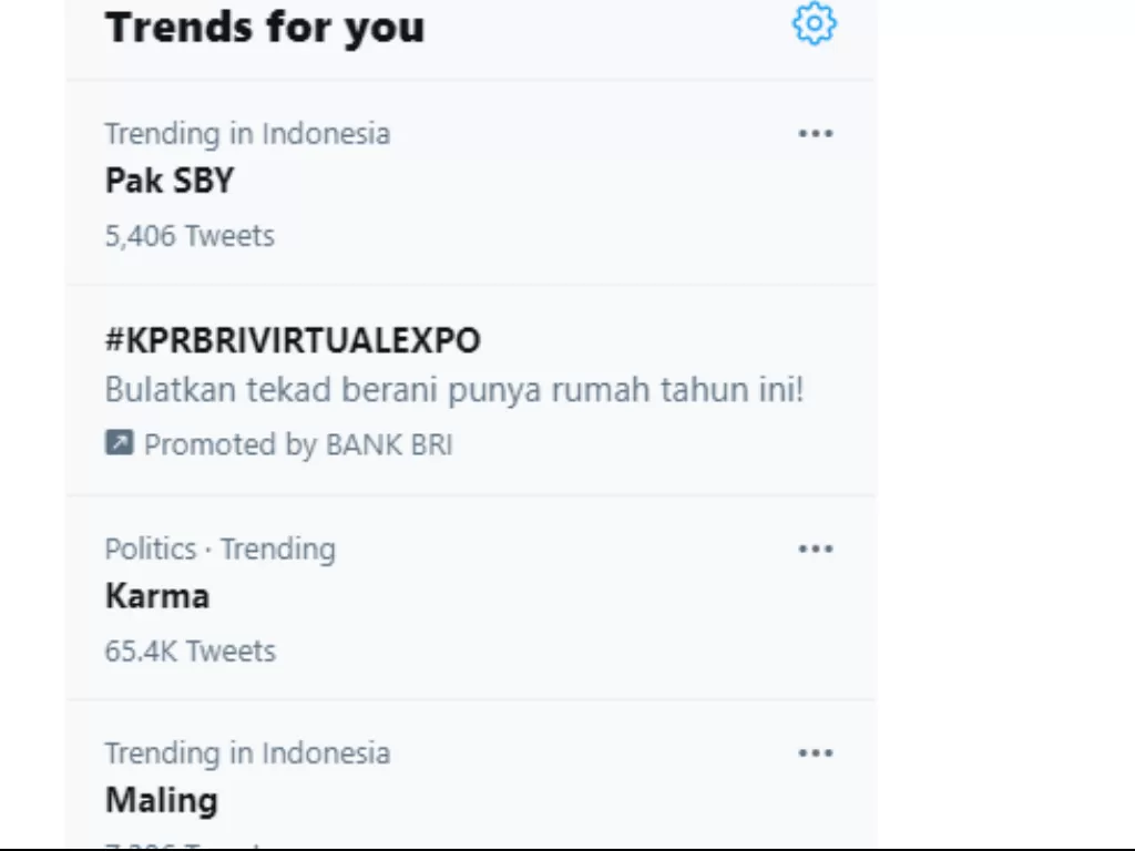 Pak SBY trending topic di Twitter (Twitter)