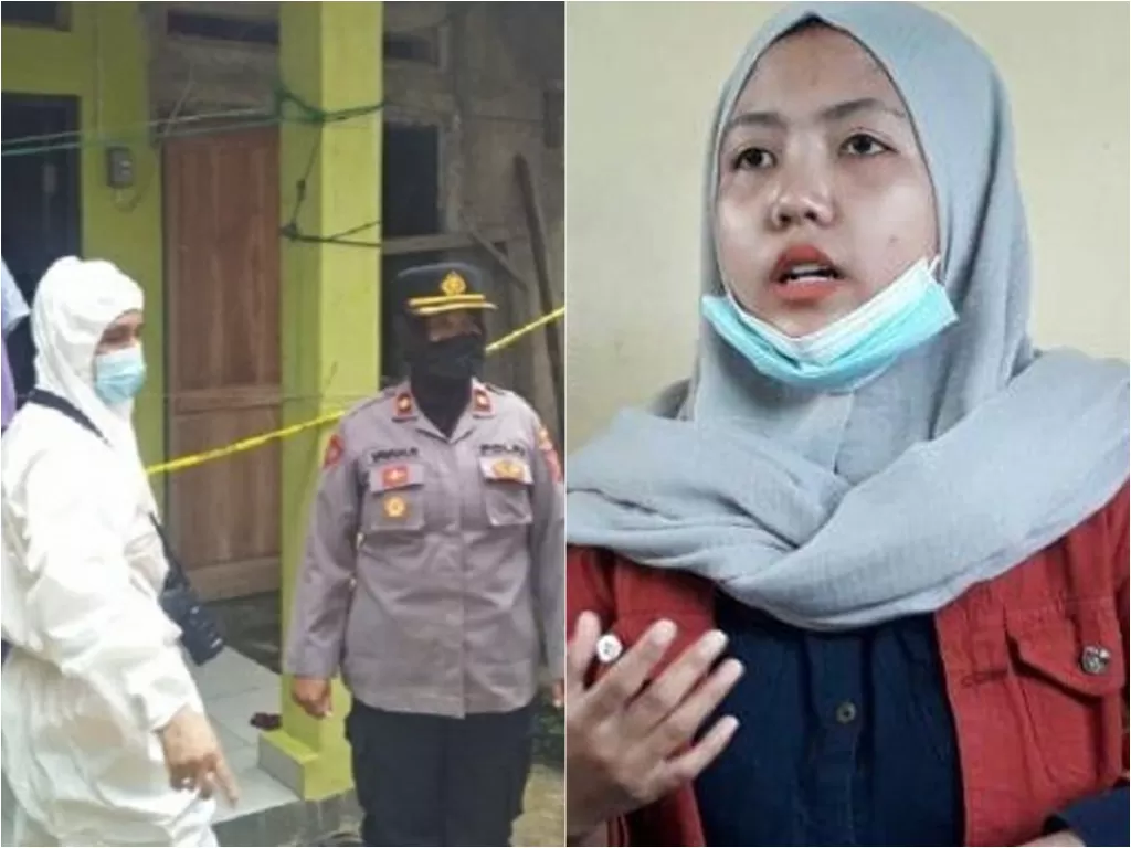 Kiri: Polres Subang di lokasi kejadian (polresubang) Kanan: Anida Danuwarna