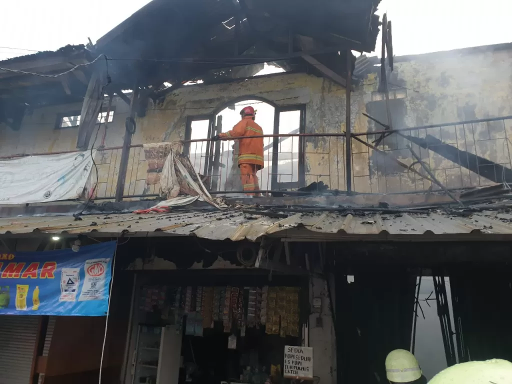 Kebakaran counter pulsa di Tanjung Priok. (Dok. Istimewa).