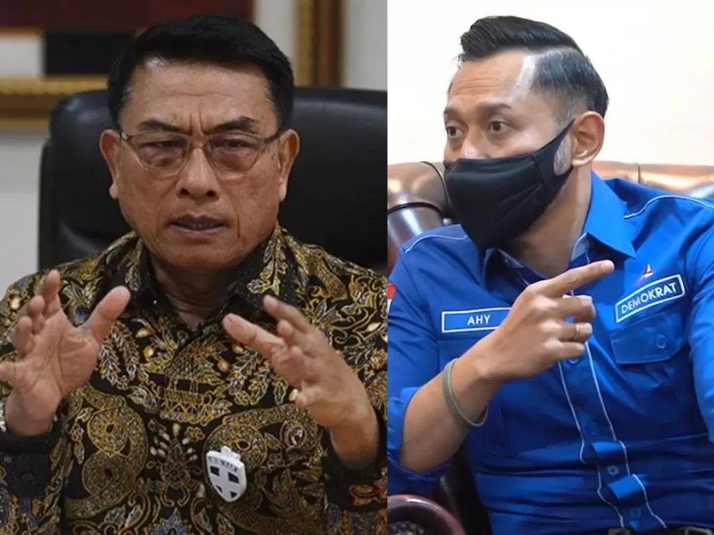Kolase foto Moeldoko dan Agus Harimurti Yudhoyono (ANTARA/YouTube)