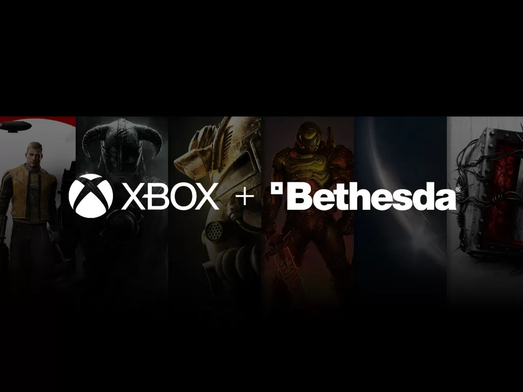 Ilustrasi logo Xbox dan juga Bethesda yang kini diakuisisi Microsoft (photo/Microsoft/Bethesda)