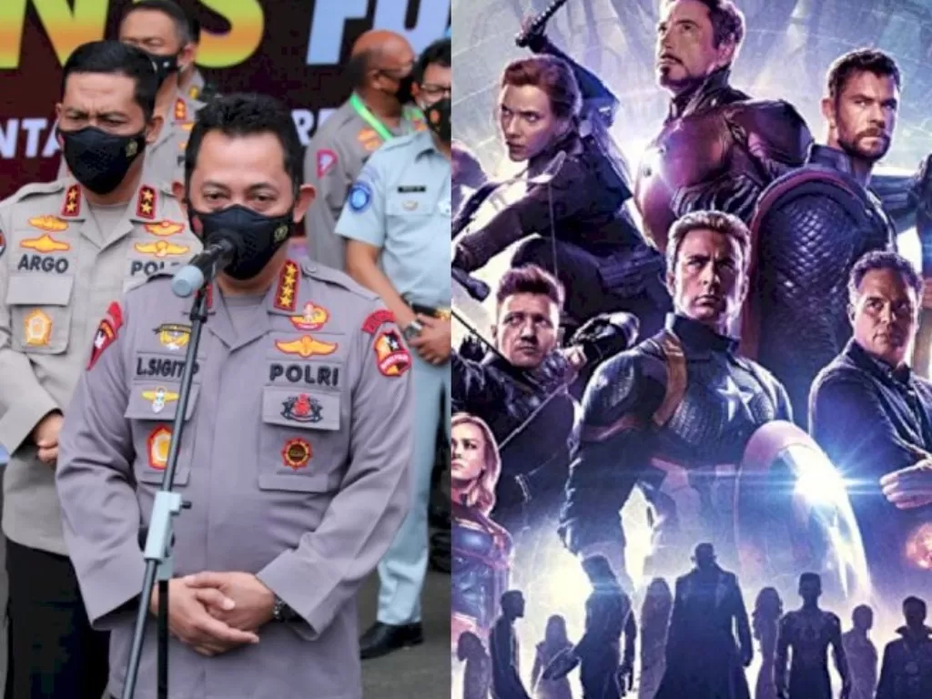 Kapolri Jenderal Polisi Listyo Sigit Prabowo (Dok. Divisi Humas Mabes Polri), Avengers Superhero Marvel. (IMDB)