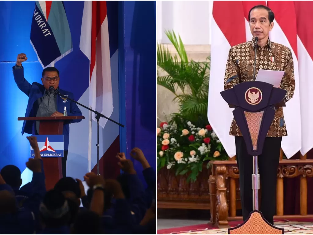 Jokowi tak akan ikut campur kisruh demokrat. (photo/ANTARA FOTO/Endi Ahmad/Instagram/@jokowi)