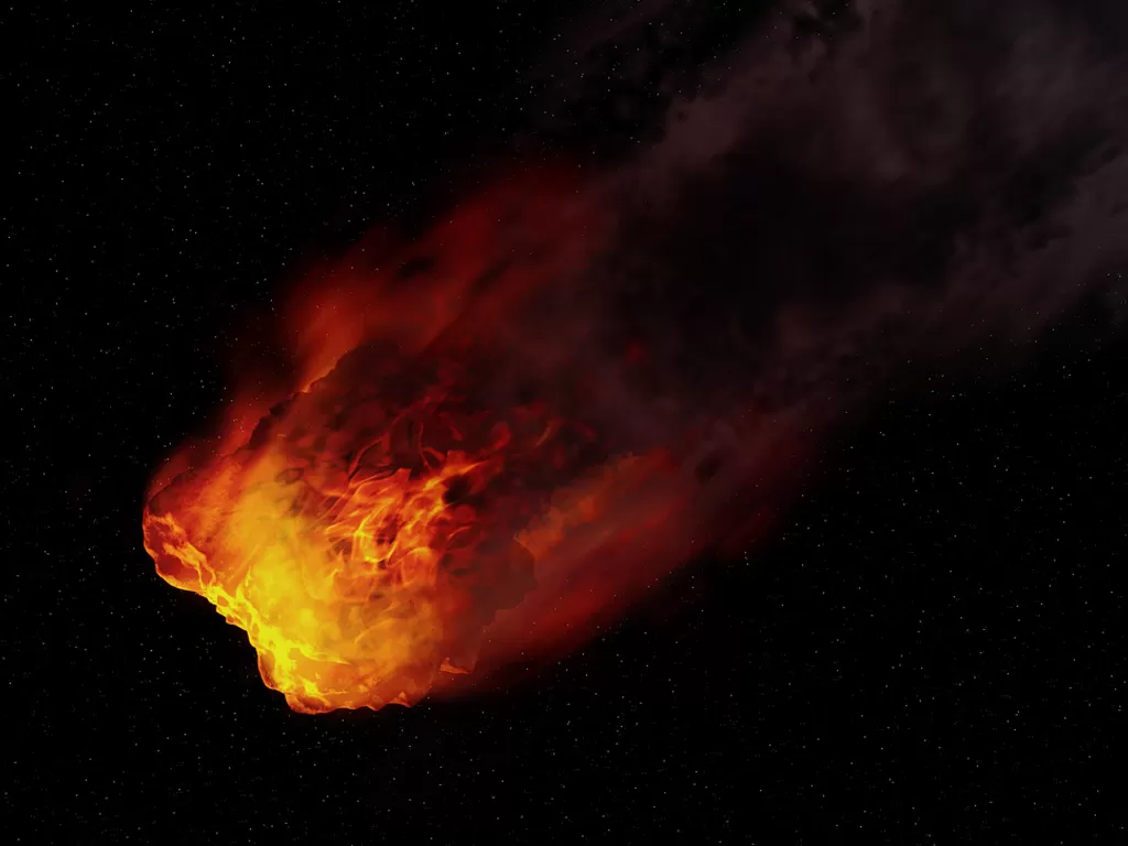 Ilustrasi meteor yang menembus atmosfer Bumi (Ilustrasi/Pixabay/Alexander Antropov)