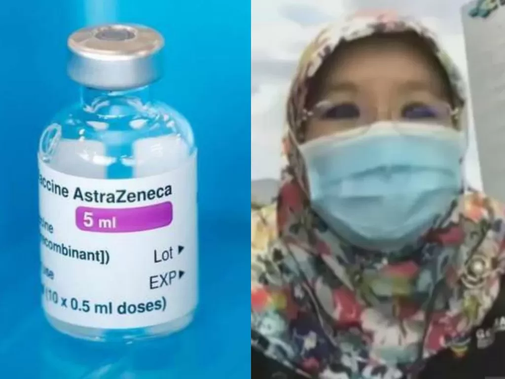 Kolase foto ilustrasi vaksin AstraZeneca dan Juru Bicara Vaksinasi COVID-19 Kementerian Kesehatan Siti Nadia Tarmizi (Reuters/antaranews)