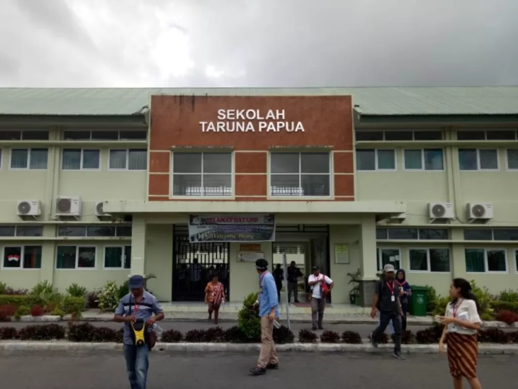 Sekolah Asrama Taruna Papua milik YPMAK di Kelurahan Wonosari Jaya-SP4, Timika, Papua. (photo/ANTARA/Evarianus Supar)
