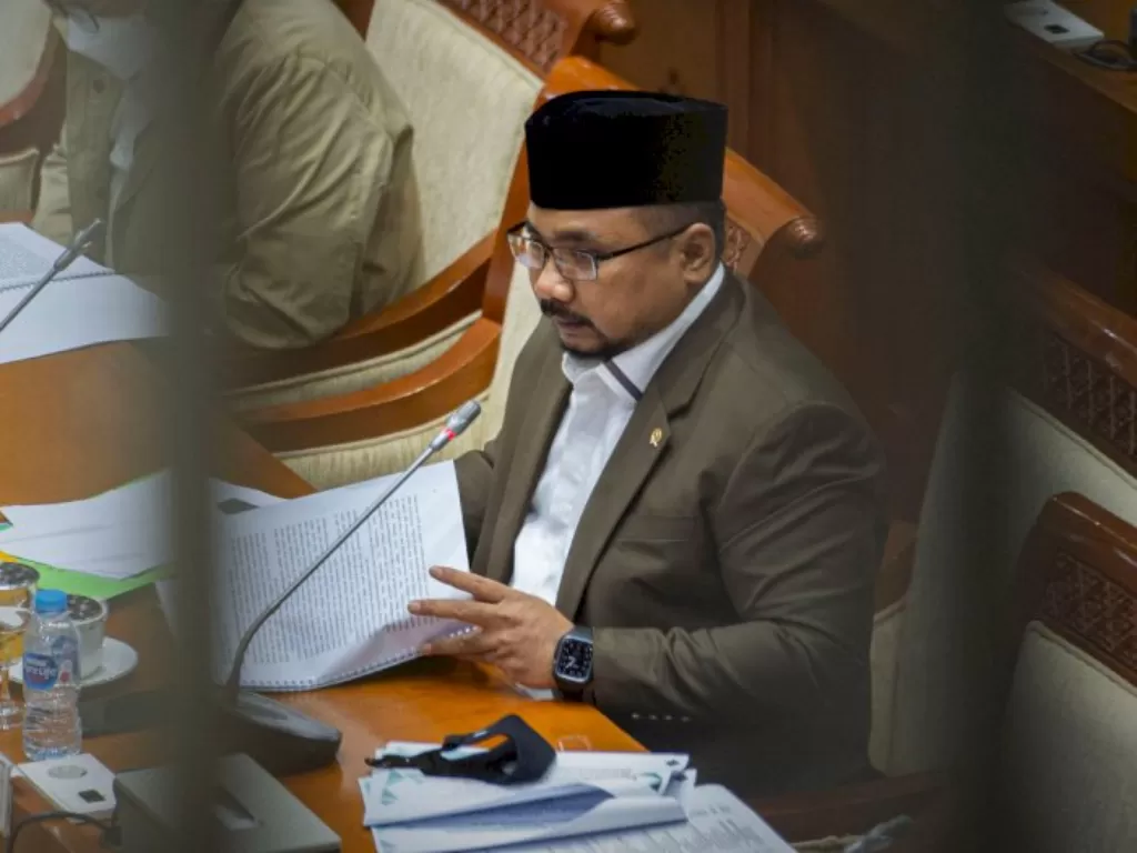 Menteri Agama Yaqut Cholil Qoumas. (photo/ANTARA FOTO/Aditya Pradana Putra)