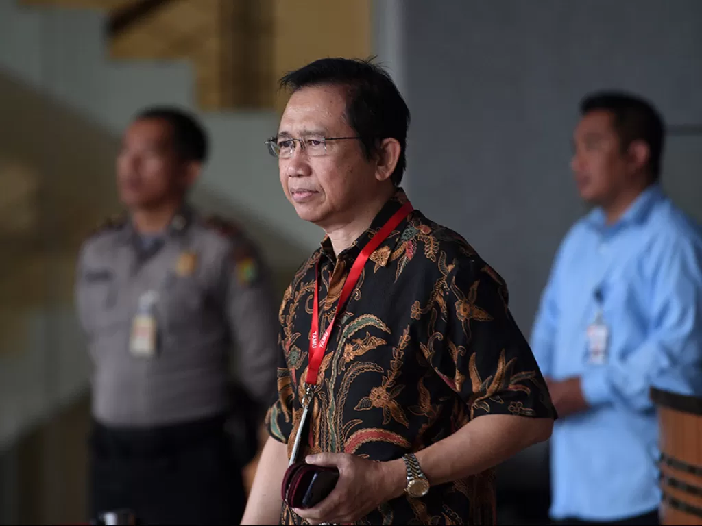 Marzuki Alie bantah tudingan PD kubu AHY. (photo/ANTARA FOTO/Sigid Kurniawan)